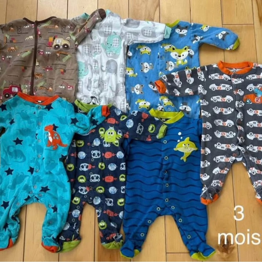 Pekkle 3 months 7 pajamas bundle